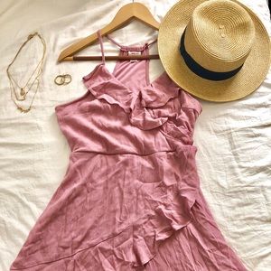 Pink flowy dress